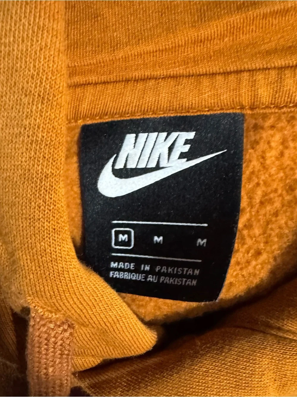 Nike Burnt Orange Club Fleece Athletic Pullover Hoodie Sweatshirt